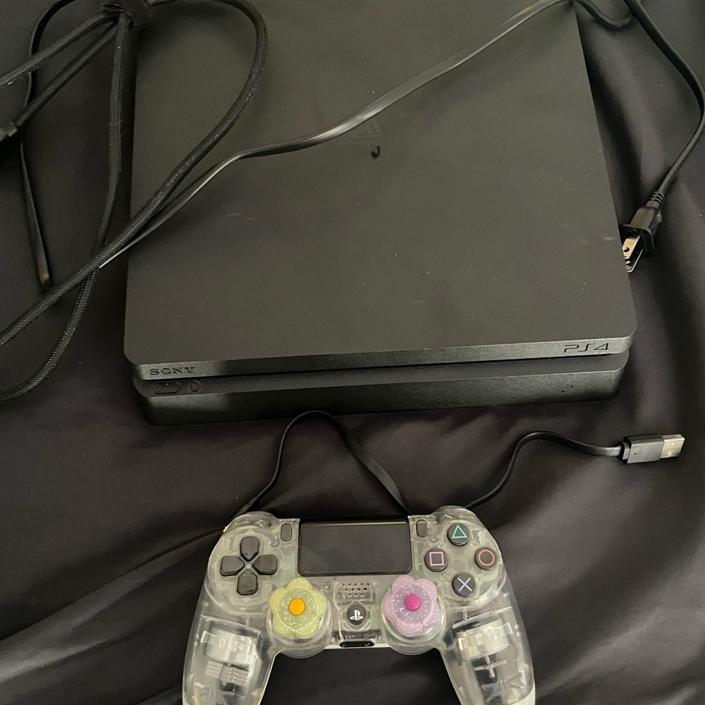 Sony PS4 Console in Black with Clear Controller